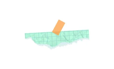 Old notebook texture with rip, cut shape ideal for education collage, school Stock Illustration