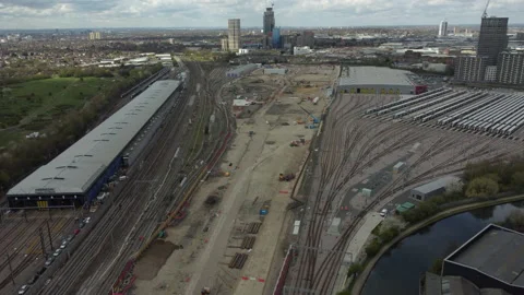 Old Oak common HS2 High Speed two. Vídeo Stock 179730200