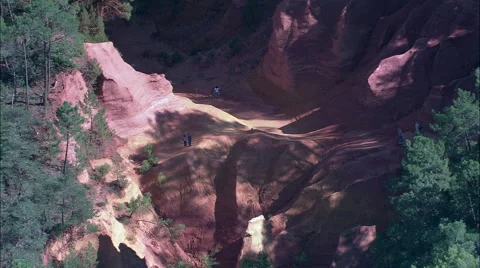 Old Ochre Quarries At Roussillon Stock Footage 65258445