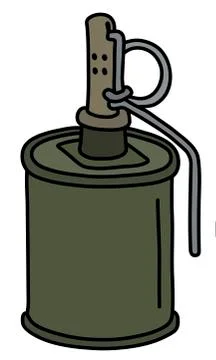 The old offensive hand grenade Stock Illustration