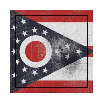 Old Ohio State flag Stock Illustration