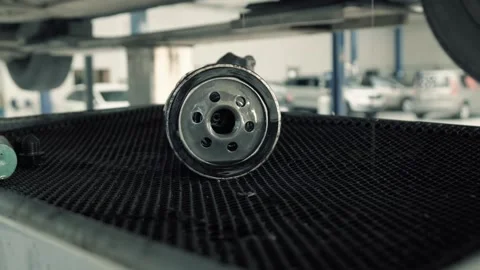 Old oil filter 1 Stock Footage 138633122