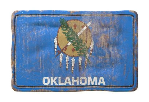 Old Oklahoma State flag Stock Illustration