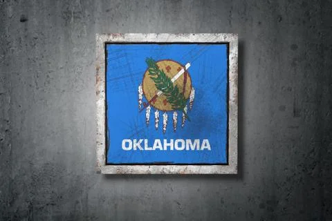 Old Oklahoma State flag Stock Illustration