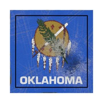 Old Oklahoma State flag Stock Illustration