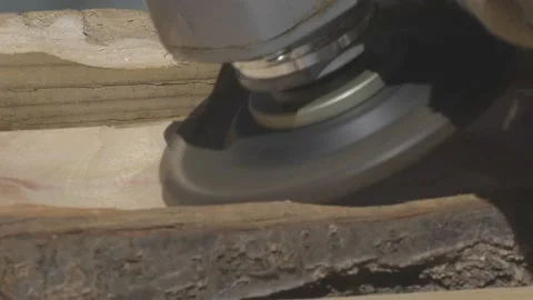 Old olive wood processing up-close Stock Footage 151485358