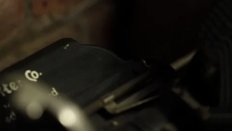 Old Oliver Typewriter Model Video stock 112948967