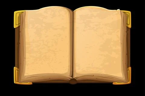 Old open blank book for graphic design. Stock Illustration