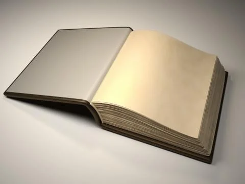 Old open book Stock Illustration