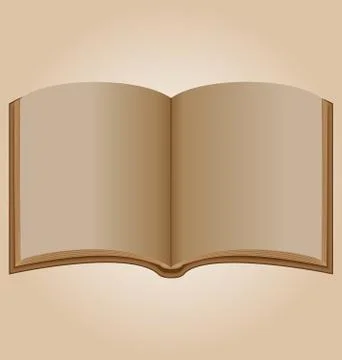Old open book Stock Illustration