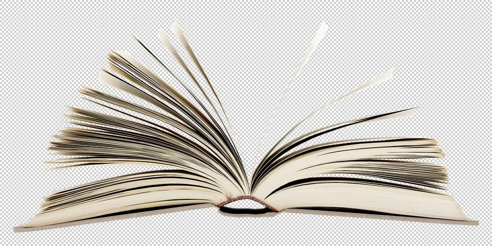 Old open book Illustrazione stock