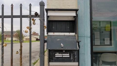 Old Open Mailbox Stock Footage 154286298