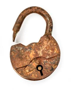 Old open padlock Stock Photos