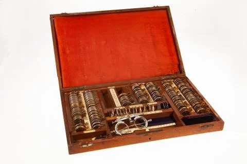 Old Optical Set Of Lenses Stock Photos