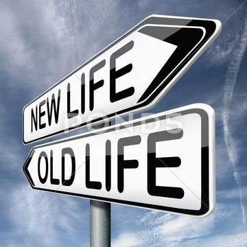 Old or new life Stock Illustration