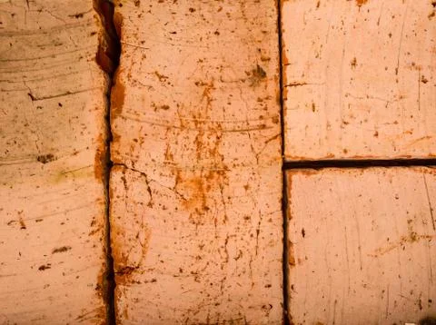 Old orange brick texture or background .Photo macro  Stock Photos
