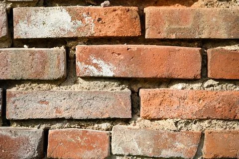 Old orange brick wall Stock Photos