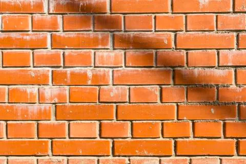 Old orange brick wall texture for background Stock Photos