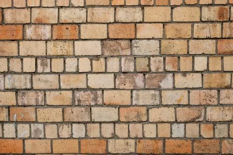 Old orange brick wall texture background pattern Stock Photos