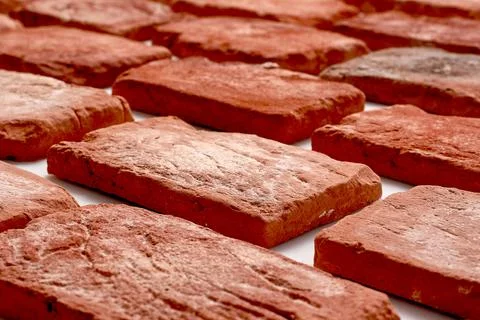 Old orange bricks Stock Photos