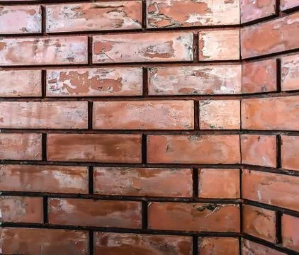 Old orange brig wall Stock Photos