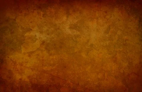 Old orange grunge background texture with antique or vintage vignette border Stock Illustration