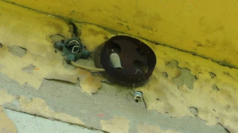 Old orange lamp Video stock 57324602