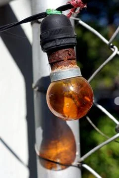 Old Orange Light Bulb Stock Photos