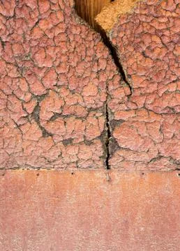 Old orange paint wood and rusty iron surface texture. Stock Photos