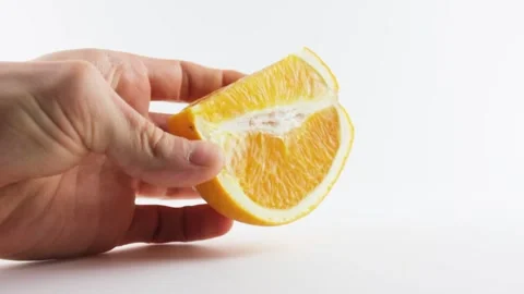 Old orange. Selection of fruit. Fruit quality check.Poor quality orange fruit. Stock Footage 207064939