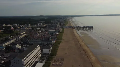 Old Orchard Beach from the Sky Stock Footage 275192477