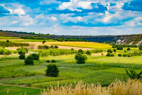 Old Orhei Archeological Complex. View from the top of the hill. Moldova. Foto stock