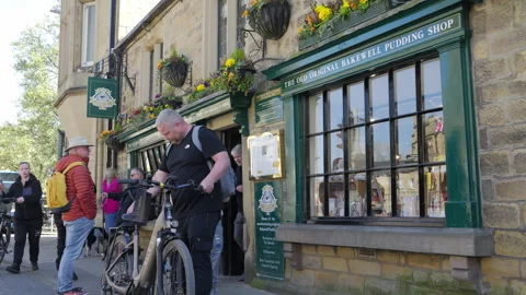 The Old Original Bakewell Pudding Shop Stock Footage 306283189