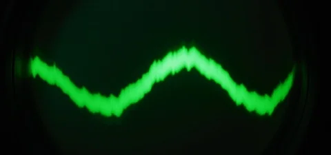 Old Oscilloscope Showing Lined Patterns 2 Stock Footage 113072309