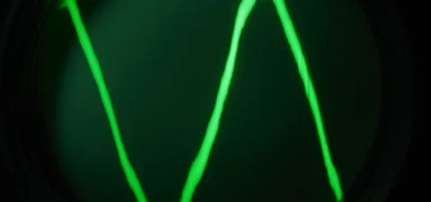 Old Oscilloscope Showing Lined Patterns 8 Stock Footage 113072561