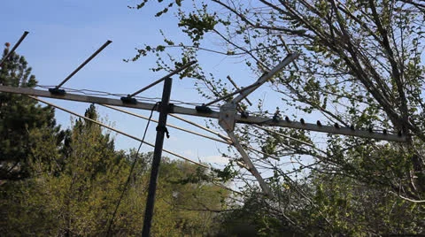 Old outdated Antenna Stock Footage 23347476