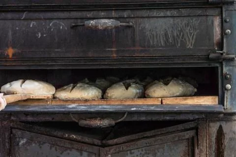 Old oven for the handmade Bread making. Stock Photos
