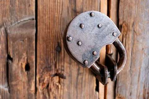 Old padlock close up Stock-Fotos