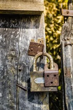 Old padlock Stock Photos