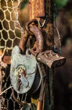 Old padlock Stock Photos