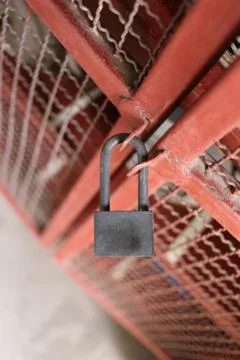 Old padlock. Foto stock