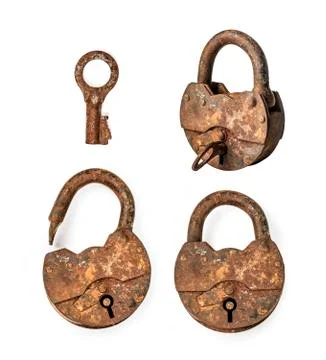 Old  padlock Stock Photos
