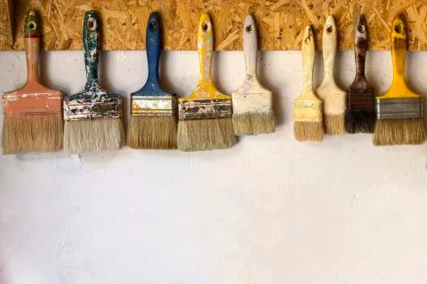Old Paint Brushes Stock Photos