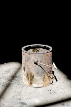 Old paint bucket Stock Photos