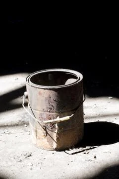 Old paint bucket Stock Photos