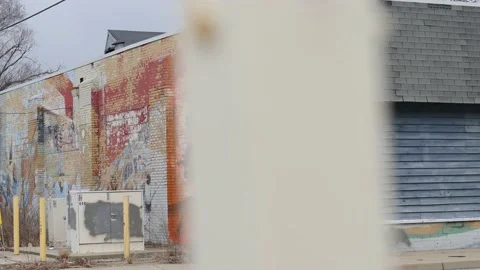 Old Paint Coming Off Of A Brick Wall 스톡 동영상 148290031