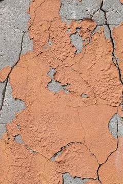 Old paint on the concrete Stock Photos