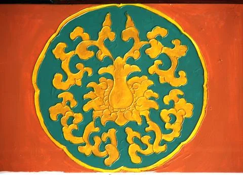 Old paint flower pattern Stock Photos