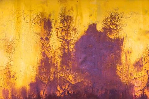 Old paint horizontal background yellow and purple Stock Photos