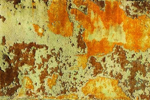 Old paint on metal, rust texture background Stock Photos